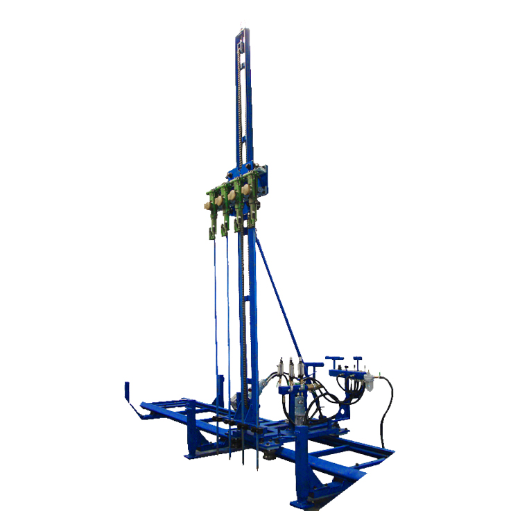 Pneumatic mobile mining rock drill rig