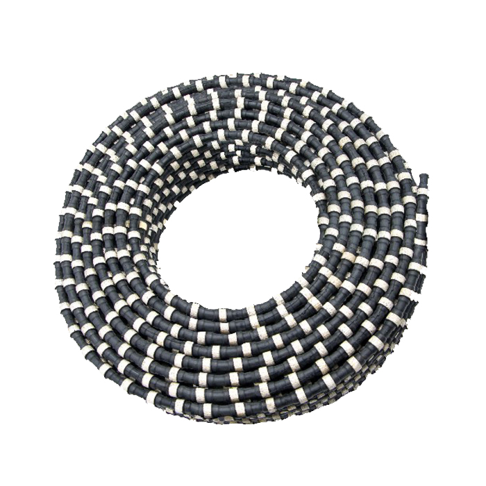 Rubber and Plastic Diamond Wire Saw Rope for Granite Marble Quarry and Concrete Stone Cutting